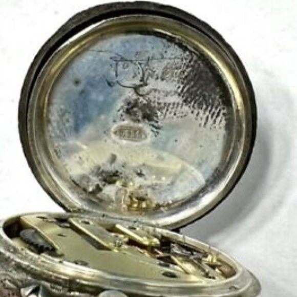 Antique Sterling Silver Open Face Fob/Pocket Watch - Picture 5 of 9